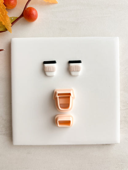 To Go Latte No. 3 Clay Cutter | To Go Latte No. 3 Polymer Clay Cutter for DIY Coffee Earrings Caf√© Jewelry and Handmade Latte Accessories