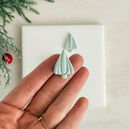 2025 Glass Christmas Tree No. 1 | Festive Polymer Clay Cutters