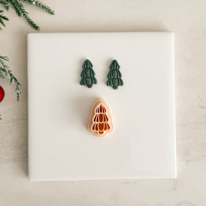 2025 Glass Christmas Tree No. 2 | Festive Polymer Clay Cutters