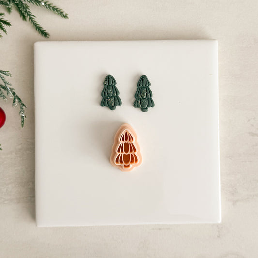 2025 Glass Christmas Tree No. 2 | Festive Polymer Clay Cutters