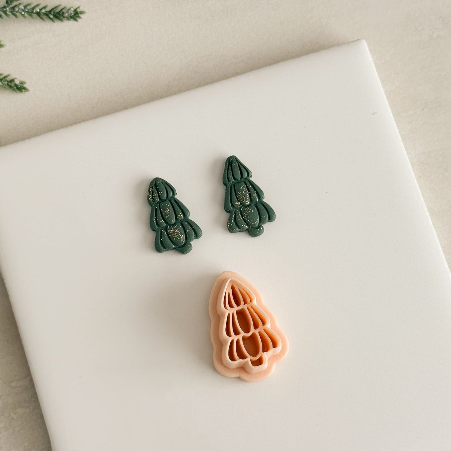 2025 Glass Christmas Tree No. 2 | Festive Polymer Clay Cutters
