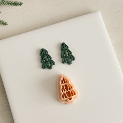 2025 Glass Christmas Tree No. 2 | Festive Polymer Clay Cutters