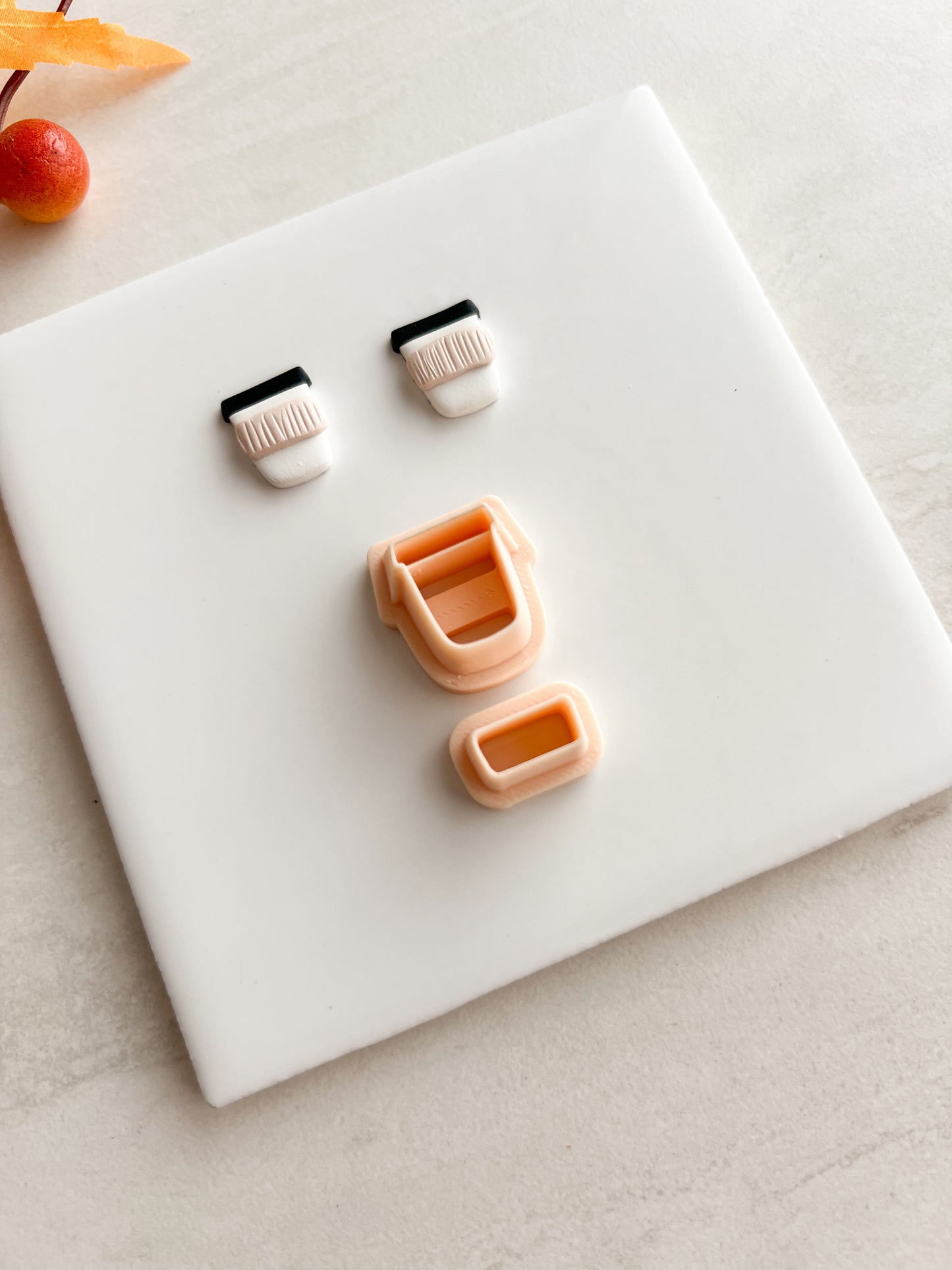 To Go Latte No. 3 Clay Cutter | To Go Latte No. 3 Polymer Clay Cutter for DIY Coffee Earrings Caf√© Jewelry and Handmade Latte Accessories