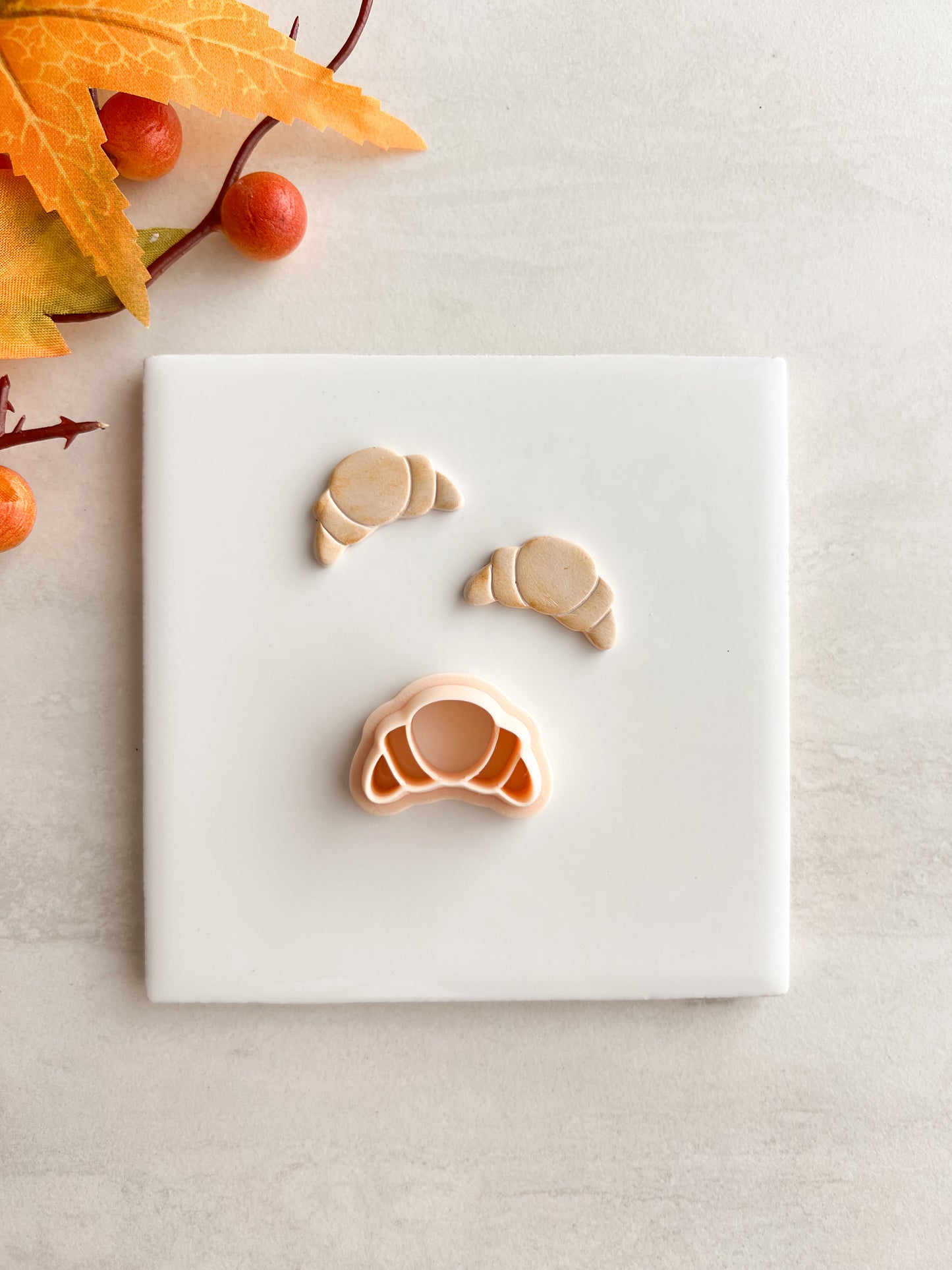 Croissant Clay Cutter | Croissant Polymer Clay Cutter for DIY Bakery Earrings Food-Themed Jewelry and Handmade French Accessories