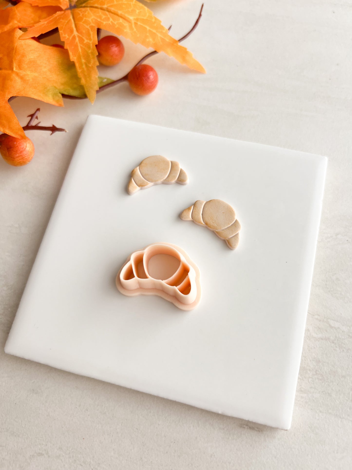 Croissant Clay Cutter | Croissant Polymer Clay Cutter for DIY Bakery Earrings Food-Themed Jewelry and Handmade French Accessories