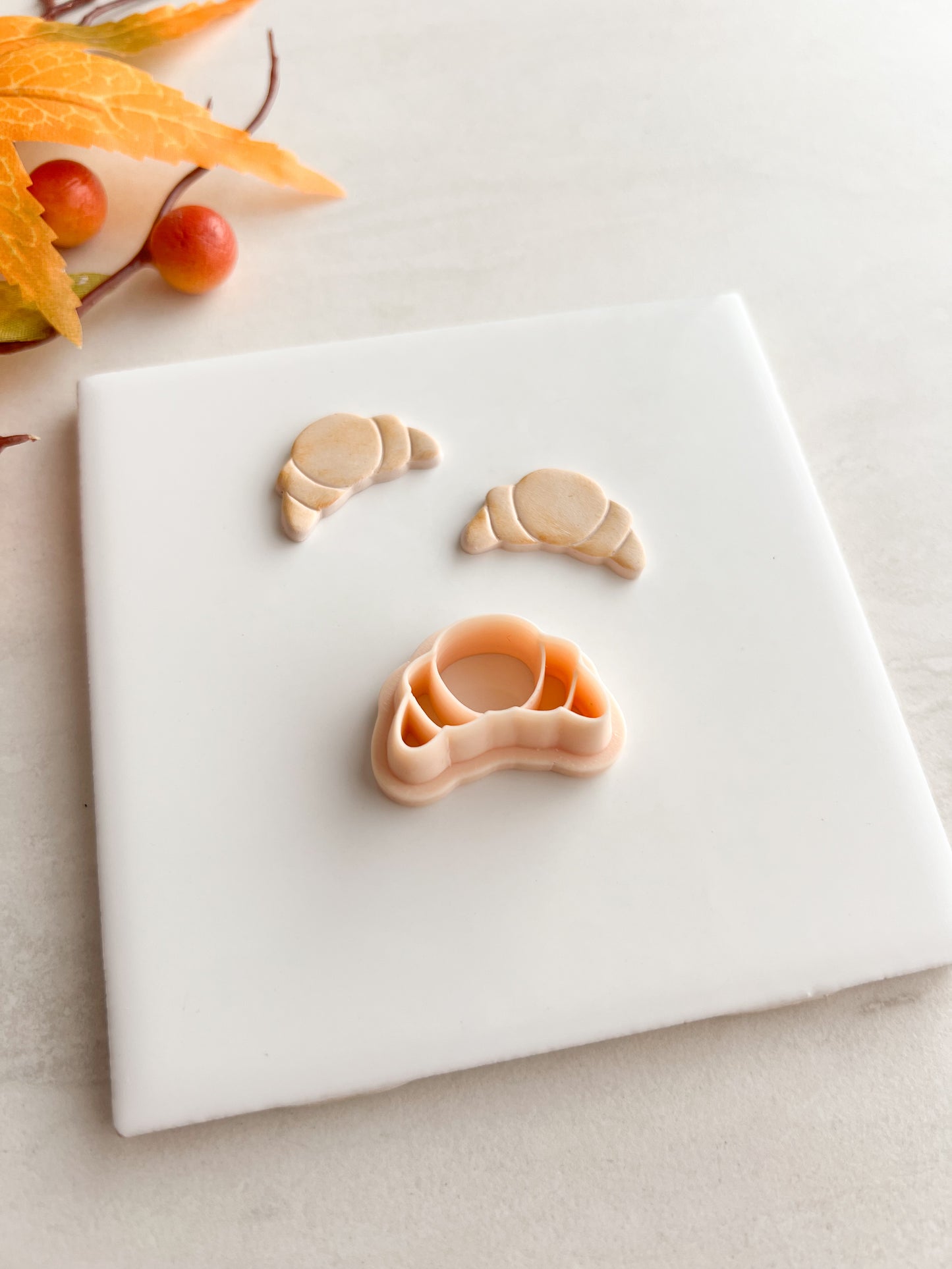Croissant Clay Cutter | Croissant Polymer Clay Cutter for DIY Bakery Earrings Food-Themed Jewelry and Handmade French Accessories
