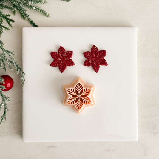2025 Poinsettia No. 1 | Festive Polymer Clay Cutter