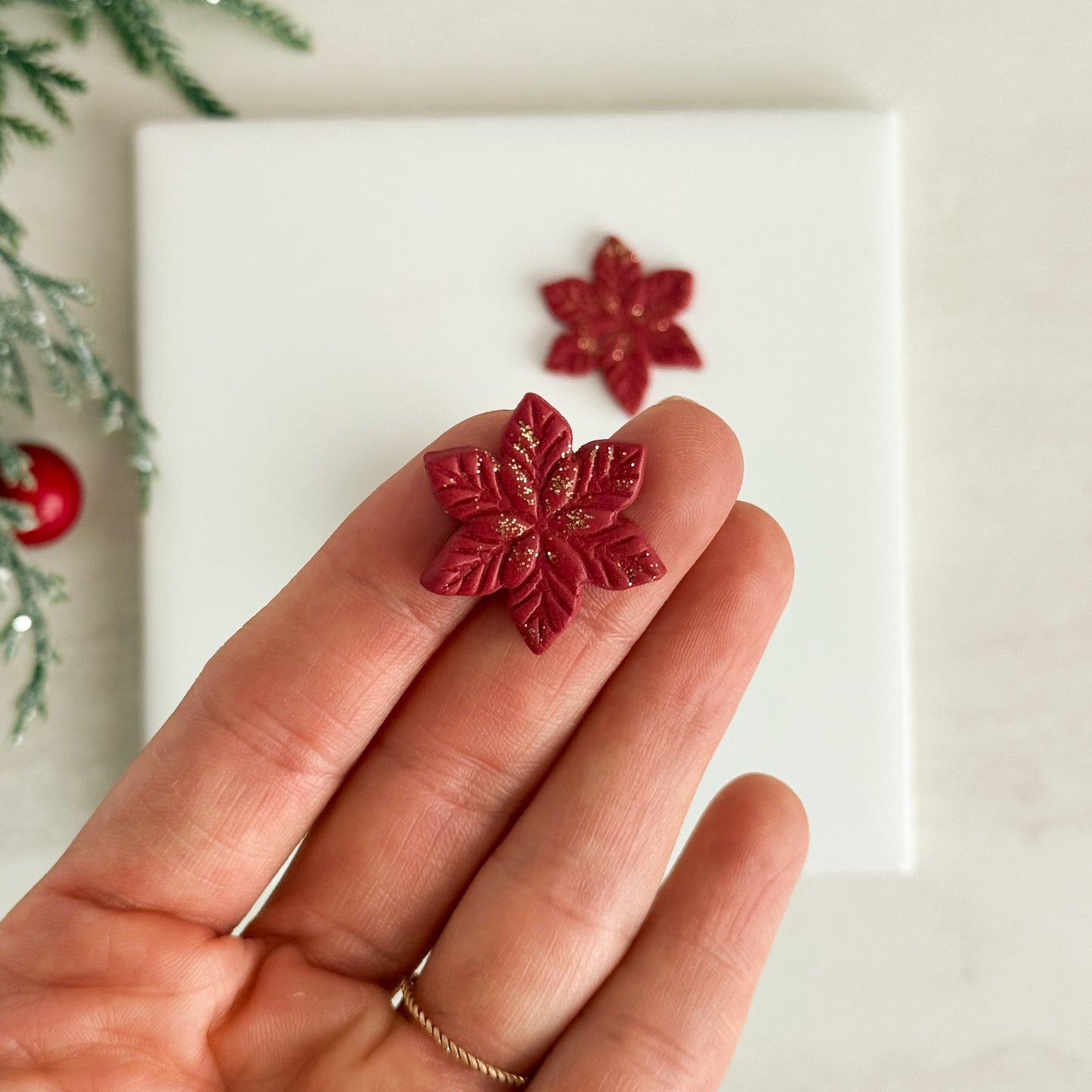 2025 Poinsettia No. 1 | Festive Polymer Clay Cutter
