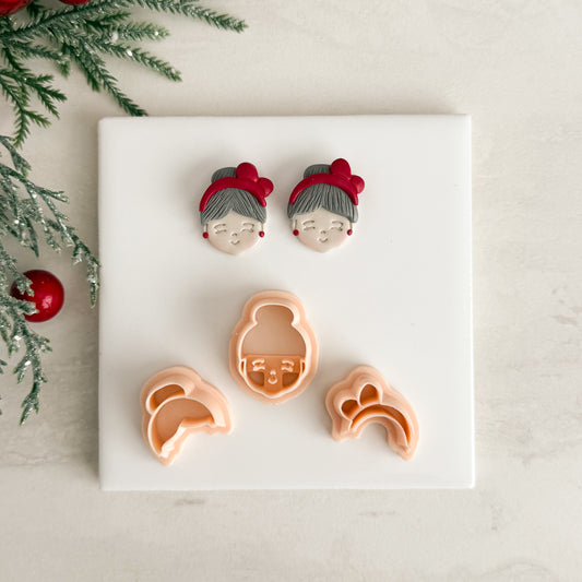 2025 Mrs Claus | Festive Polymer Clay Cutters