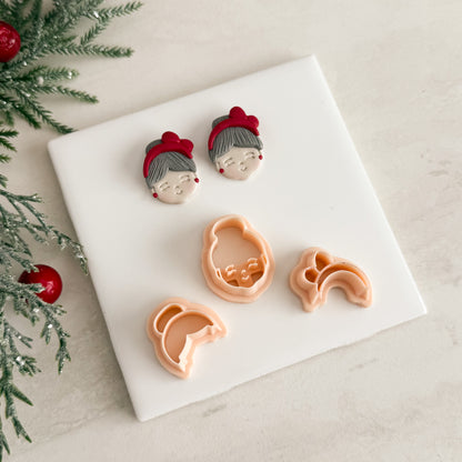 2025 Mrs Claus | Festive Polymer Clay Cutters