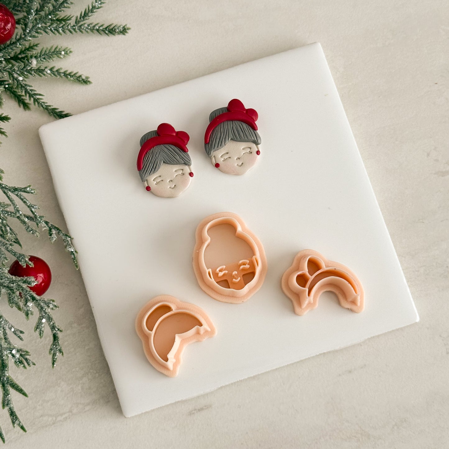 2025 Mrs Claus | Festive Polymer Clay Cutters
