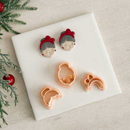 2025 Mrs Claus | Festive Polymer Clay Cutters