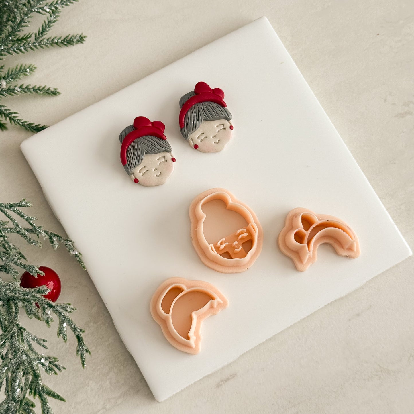 2025 Mrs Claus | Festive Polymer Clay Cutters