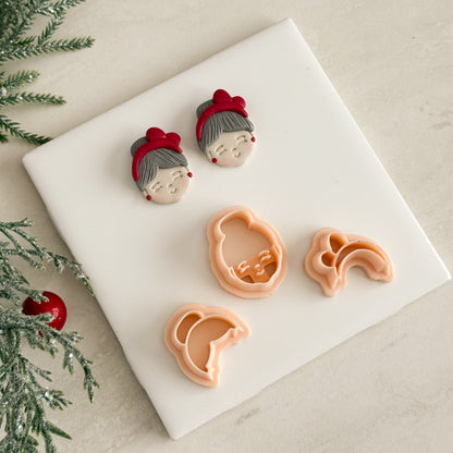 2025 Mrs Claus | Festive Polymer Clay Cutters