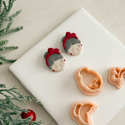 2025 Mrs Claus | Festive Polymer Clay Cutters