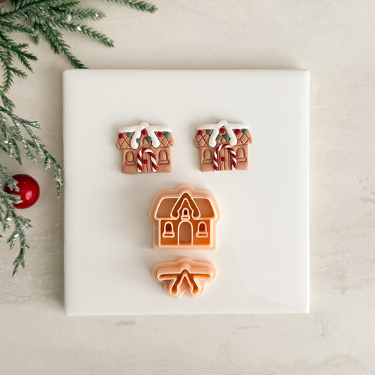 2025 Christmas Gingerbread House No. 1 | Festive Polymer Clay Cutter