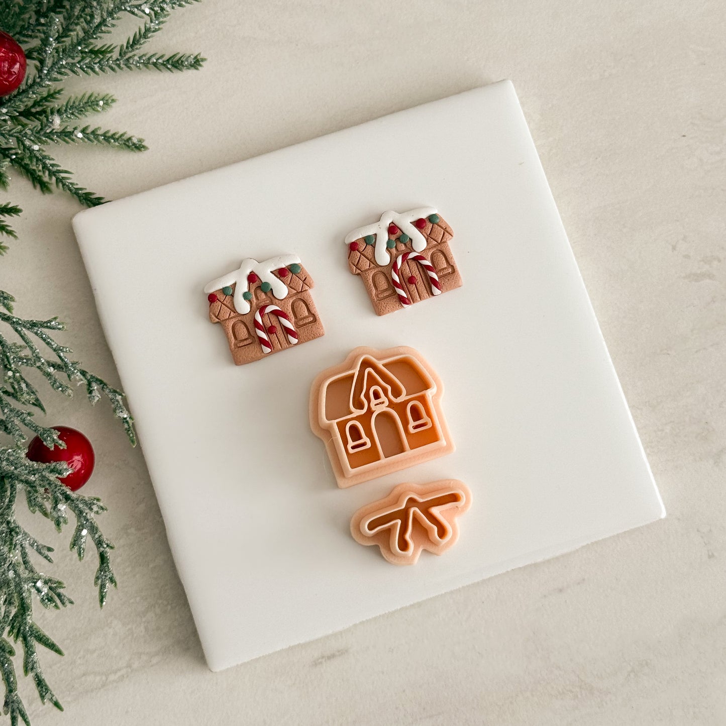 2025 Christmas Gingerbread House No. 1 | Festive Polymer Clay Cutter