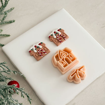 2025 Christmas Gingerbread House No. 1 | Festive Polymer Clay Cutter
