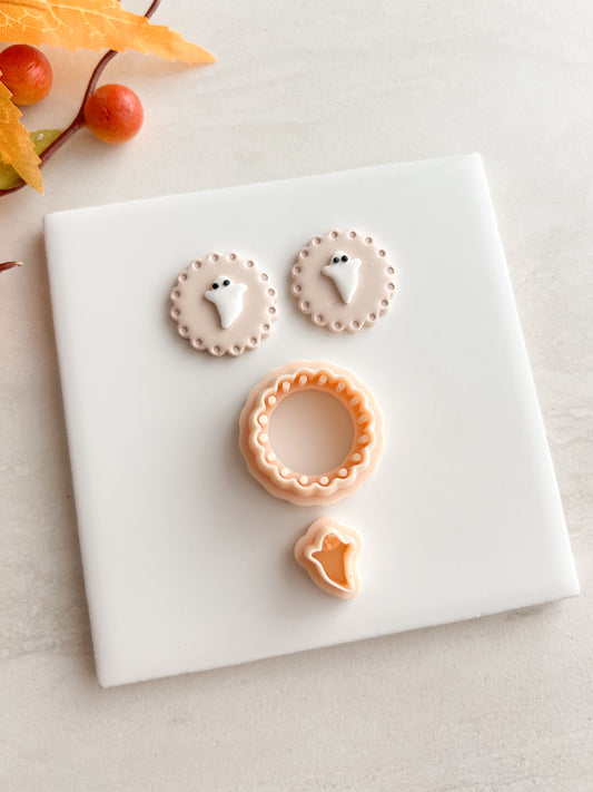 Ghost Danish Cookie | Ghost Danish Cookie Polymer Clay Cutter for DIY Halloween Earrings Cookie-Themed Jewelry and Handmade Cute Accessories