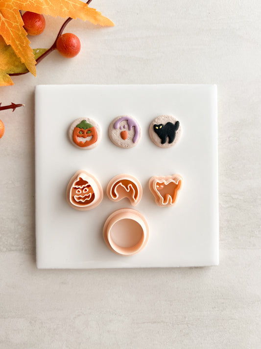 Halloween Pillsbury Clay Cutters | Halloween Pillsbury Polymer Clay Cutters for DIY Holiday Earrings Cute Jewelry and Handmade Spooky Accessories