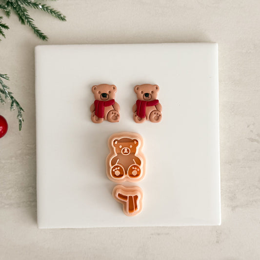 2025 Ralph Lauren Inspired Bear | Festive Polymer Clay Cutter