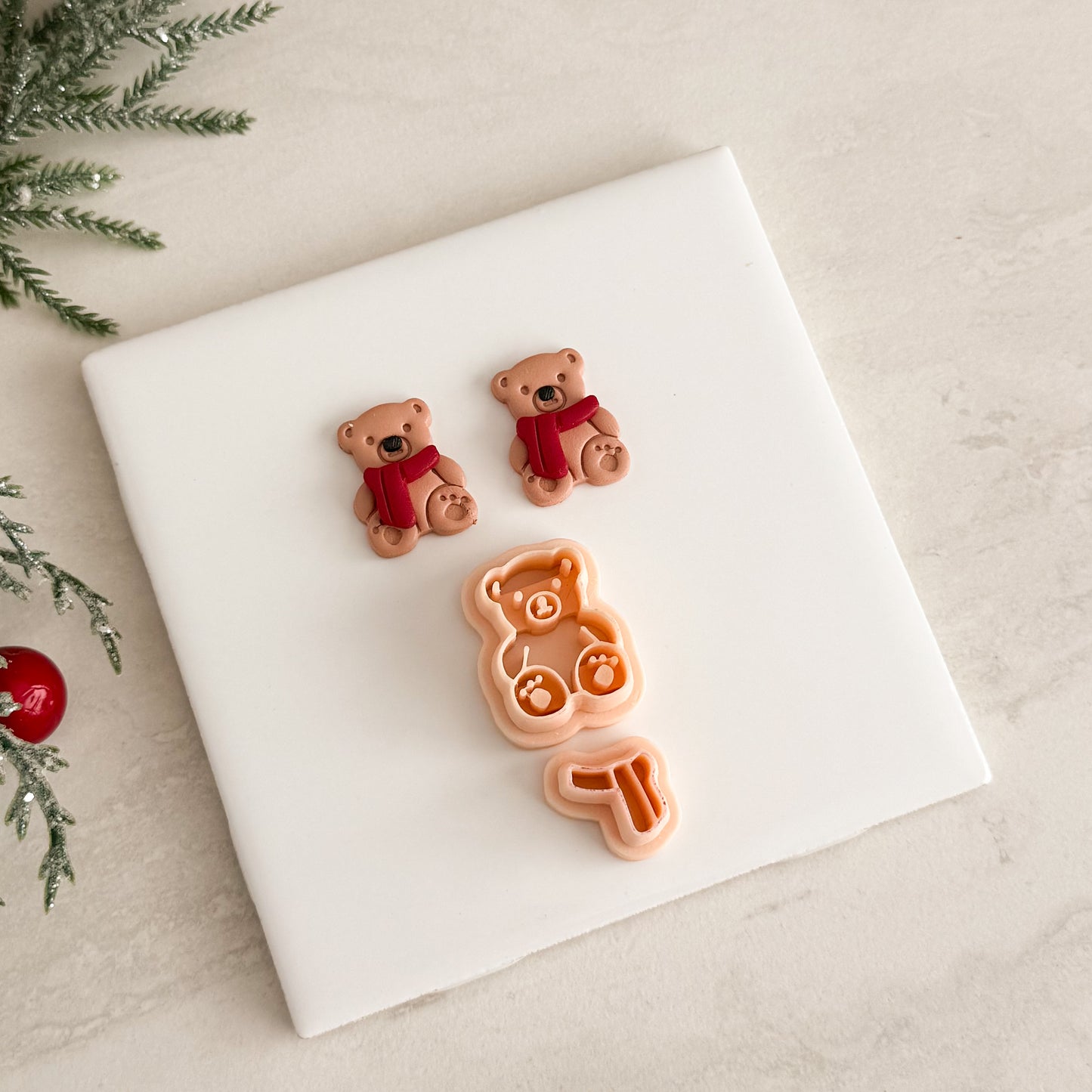 2025 Ralph Lauren Inspired Bear | Festive Polymer Clay Cutter