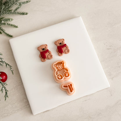 2025 Ralph Lauren Inspired Bear | Festive Polymer Clay Cutter
