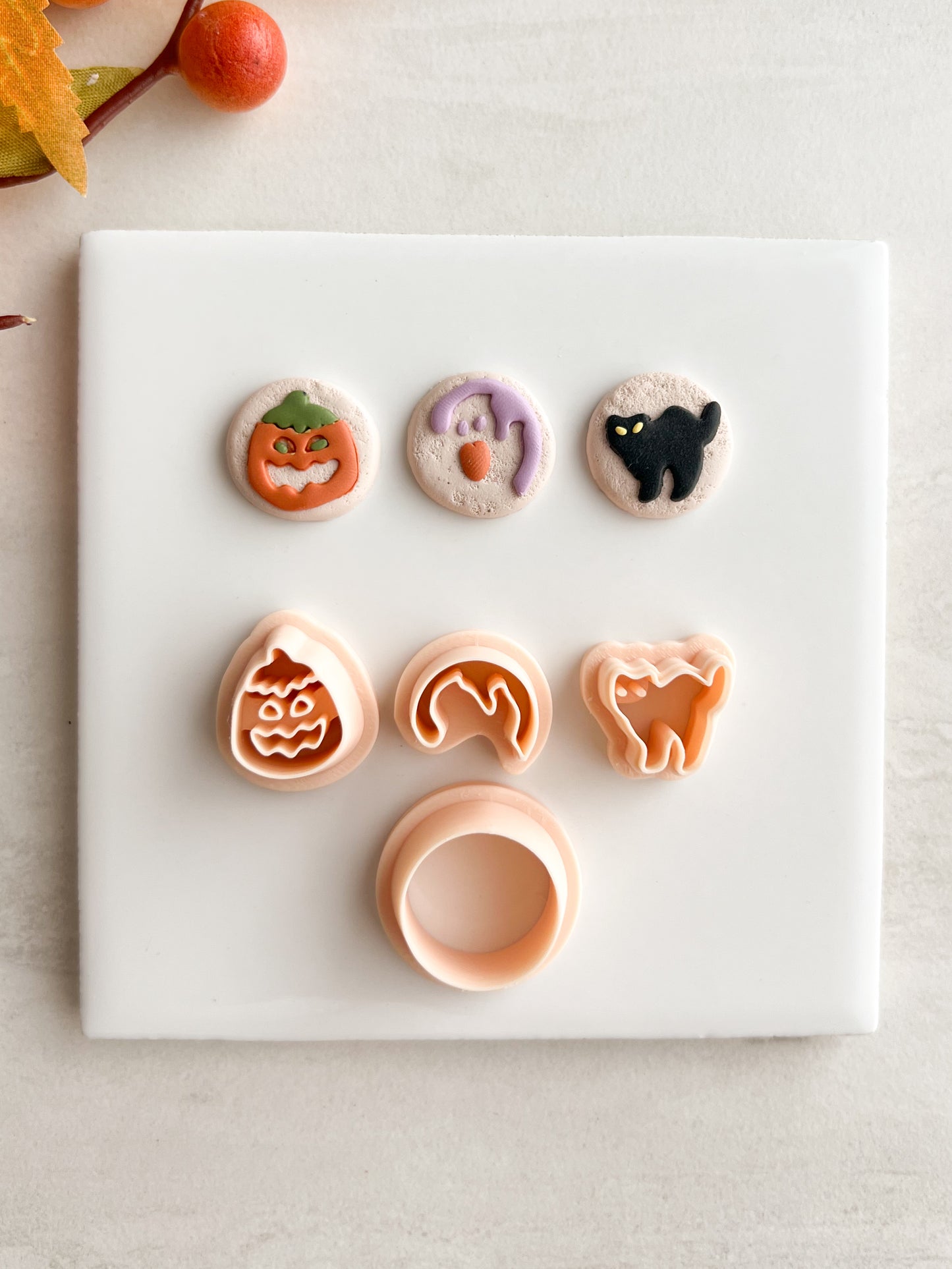 Halloween Pillsbury Clay Cutters | Halloween Pillsbury Polymer Clay Cutters for DIY Holiday Earrings Cute Jewelry and Handmade Spooky Accessories