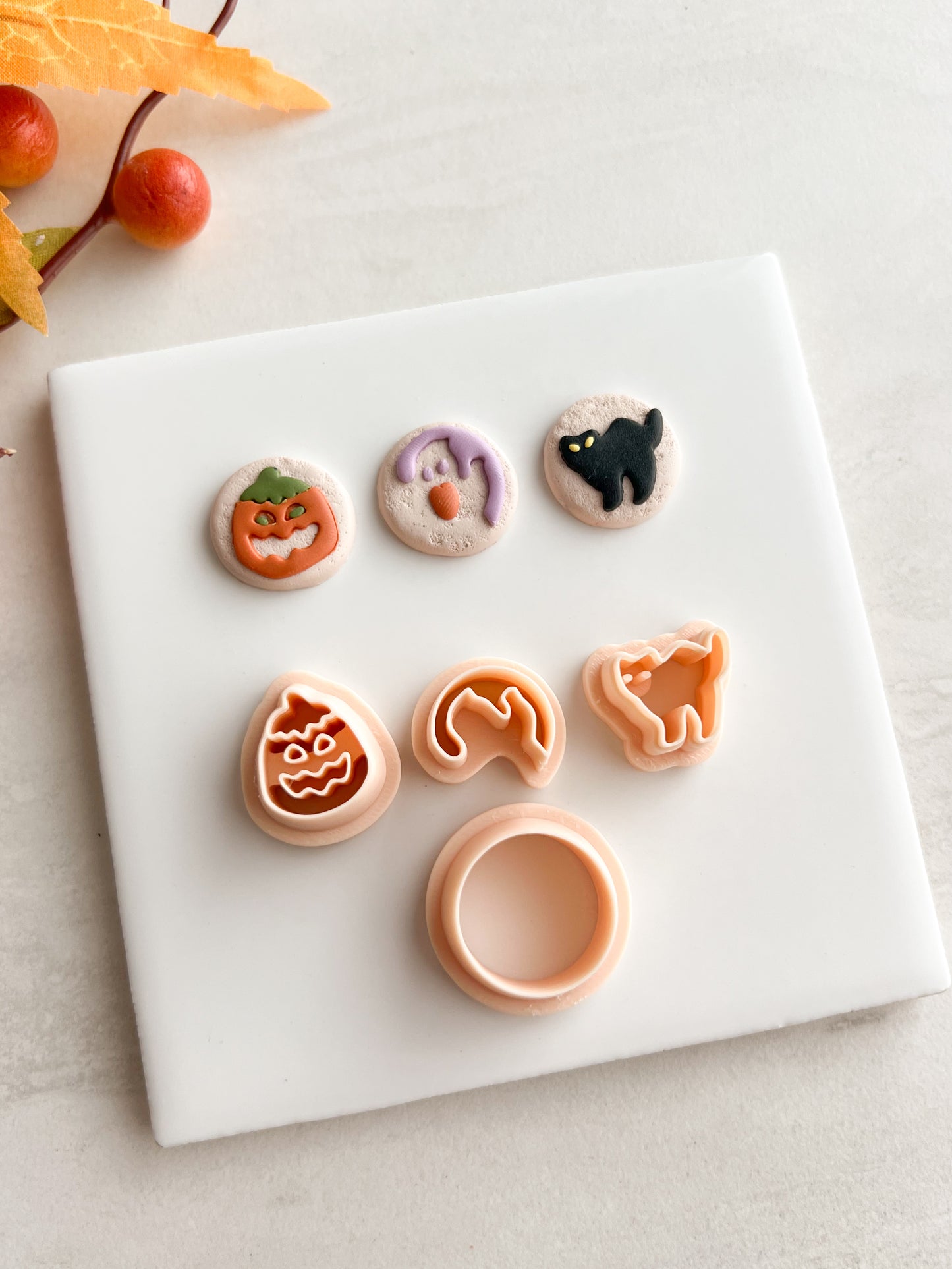 Halloween Pillsbury Clay Cutters | Halloween Pillsbury Polymer Clay Cutters for DIY Holiday Earrings Cute Jewelry and Handmade Spooky Accessories