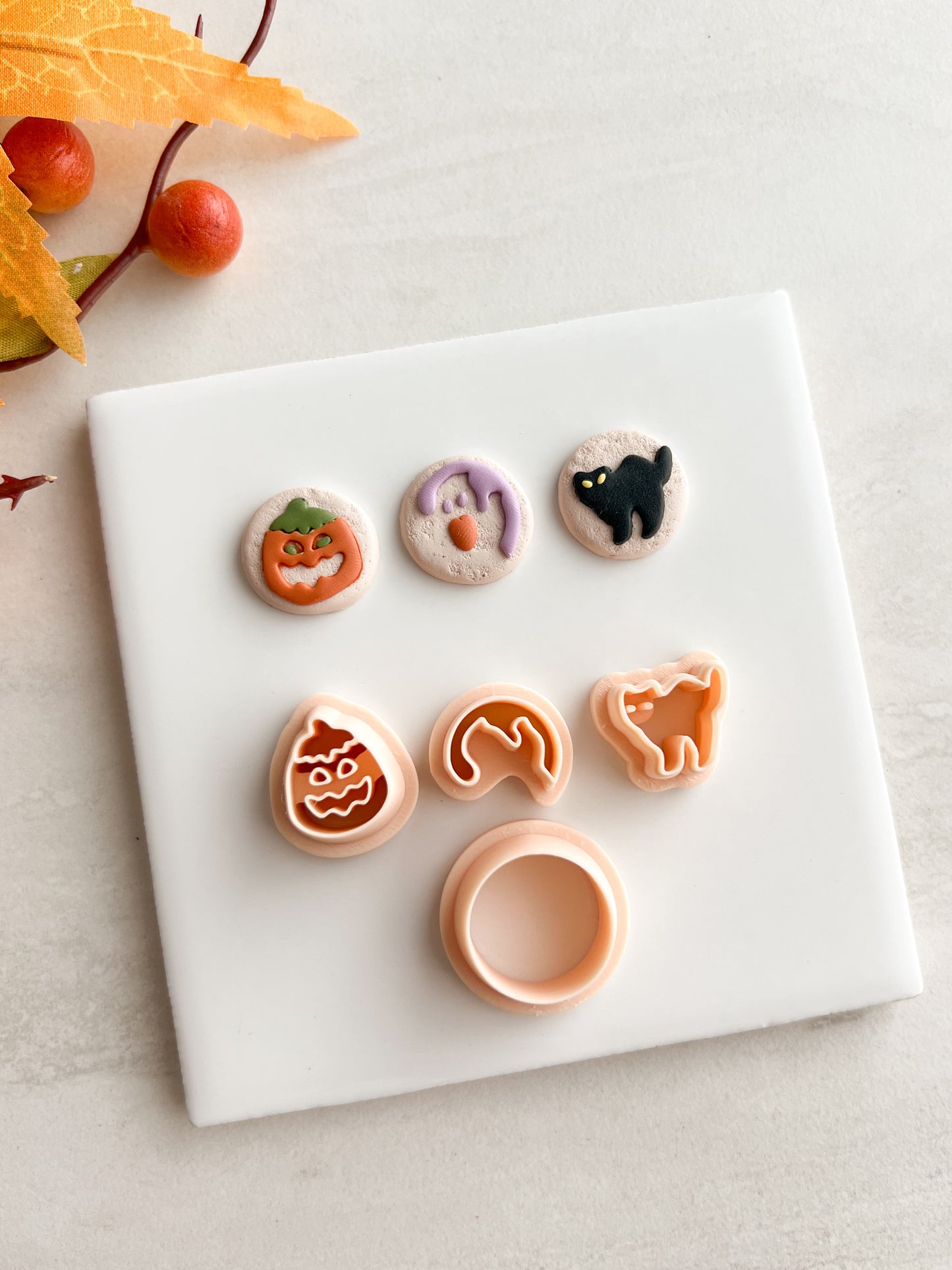 Halloween Pillsbury Clay Cutters | Halloween Pillsbury Polymer Clay Cutters for DIY Holiday Earrings Cute Jewelry and Handmade Spooky Accessories