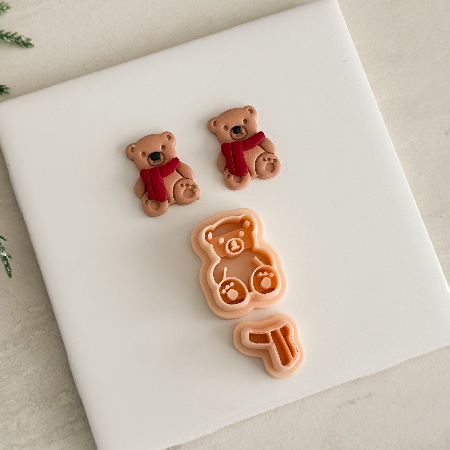 2025 Ralph Lauren Inspired Bear | Festive Polymer Clay Cutter