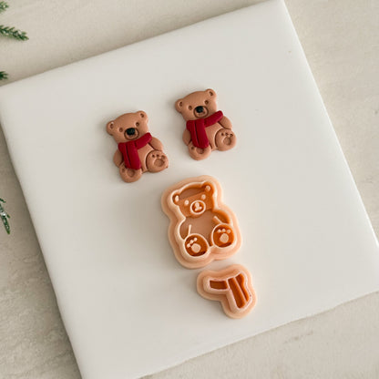 2025 Ralph Lauren Inspired Bear | Festive Polymer Clay Cutter