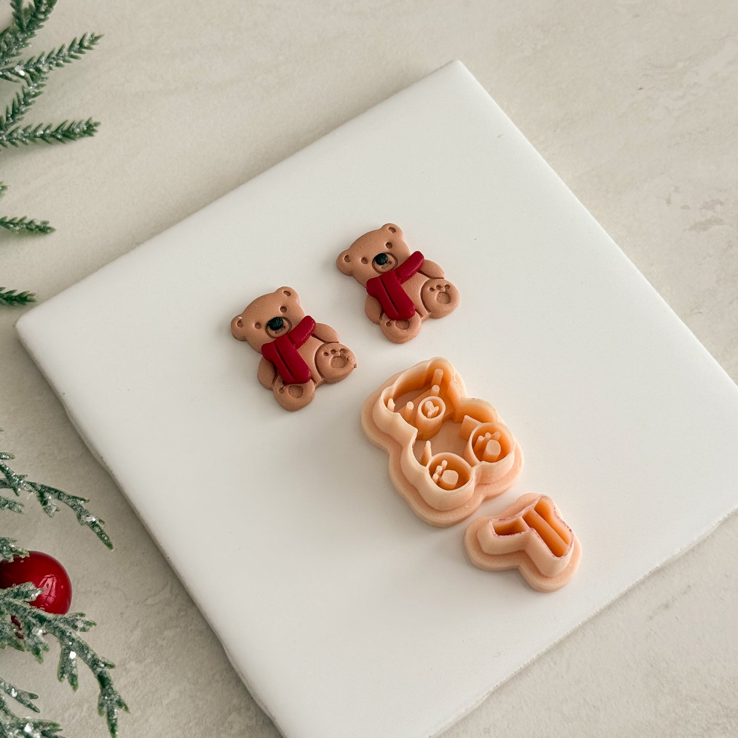 2025 Ralph Lauren Inspired Bear | Festive Polymer Clay Cutter