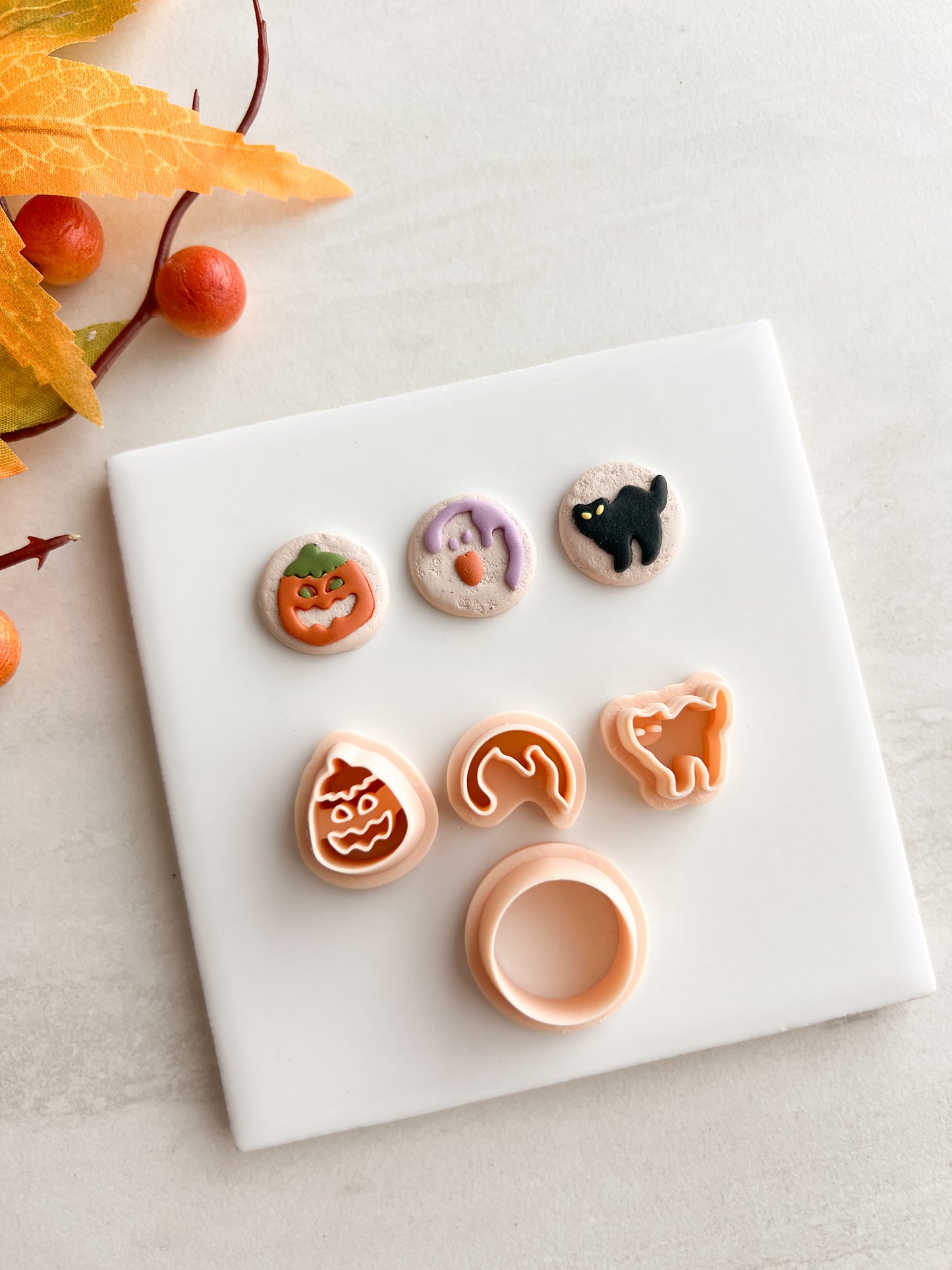 Halloween Pillsbury Clay Cutters | Halloween Pillsbury Polymer Clay Cutters for DIY Holiday Earrings Cute Jewelry and Handmade Spooky Accessories
