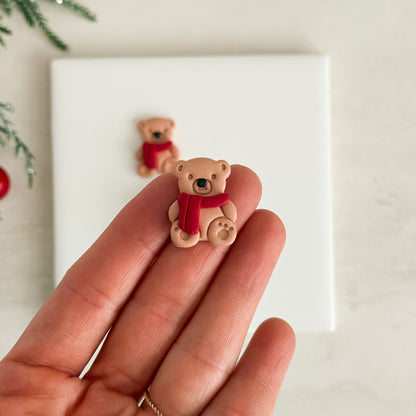 2025 Ralph Lauren Inspired Bear | Festive Polymer Clay Cutter