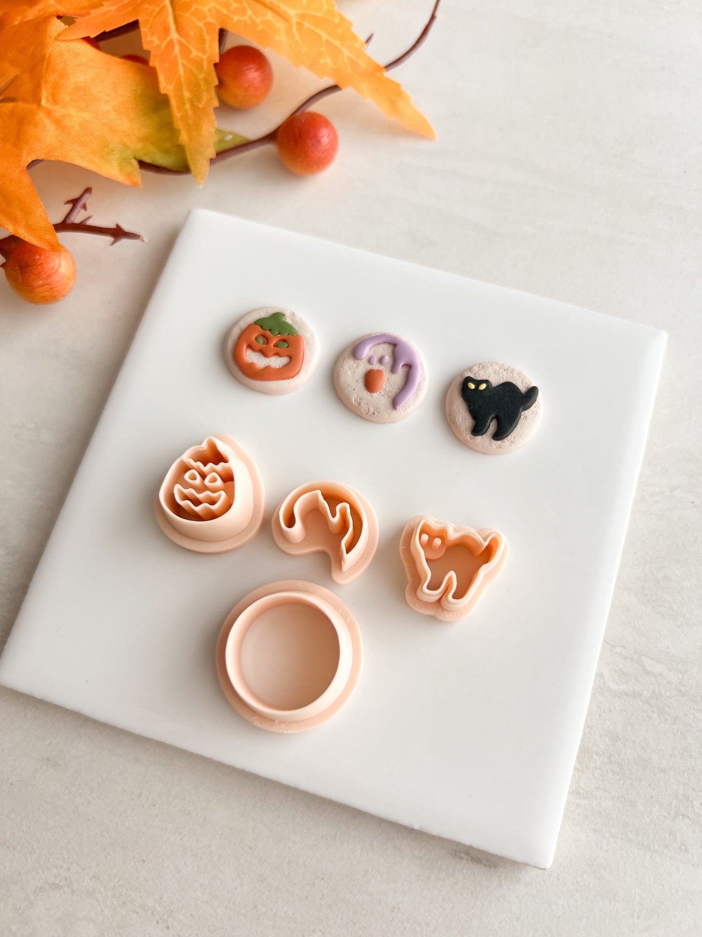Halloween Pillsbury Clay Cutters | Halloween Pillsbury Polymer Clay Cutters for DIY Holiday Earrings Cute Jewelry and Handmade Spooky Accessories