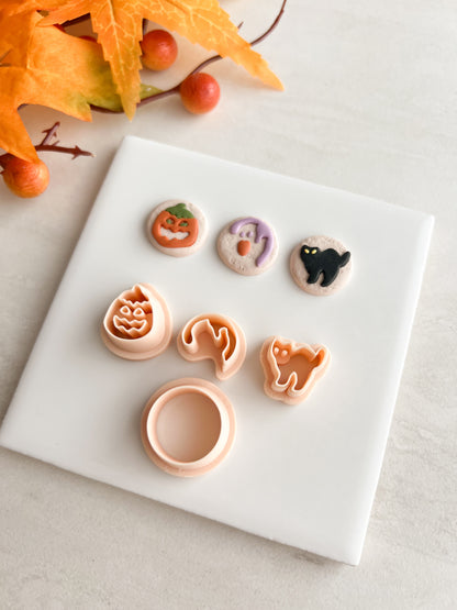 Halloween Pillsbury Clay Cutters | Halloween Pillsbury Polymer Clay Cutters for DIY Holiday Earrings Cute Jewelry and Handmade Spooky Accessories