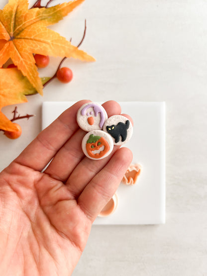 Halloween Pillsbury Clay Cutters | Halloween Pillsbury Polymer Clay Cutters for DIY Holiday Earrings Cute Jewelry and Handmade Spooky Accessories
