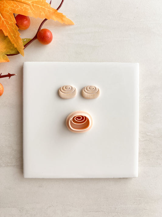 Cinnamon Roll Clay Cutter | Cinnamon Roll Polymer Clay Cutter for DIY Food Earrings Bakery-Themed Jewelry and Handmade Dessert Accessories