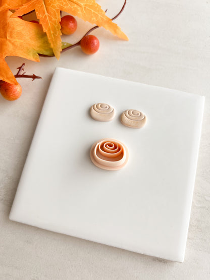 Cinnamon Roll Clay Cutter | Cinnamon Roll Polymer Clay Cutter for DIY Food Earrings Bakery-Themed Jewelry and Handmade Dessert Accessories