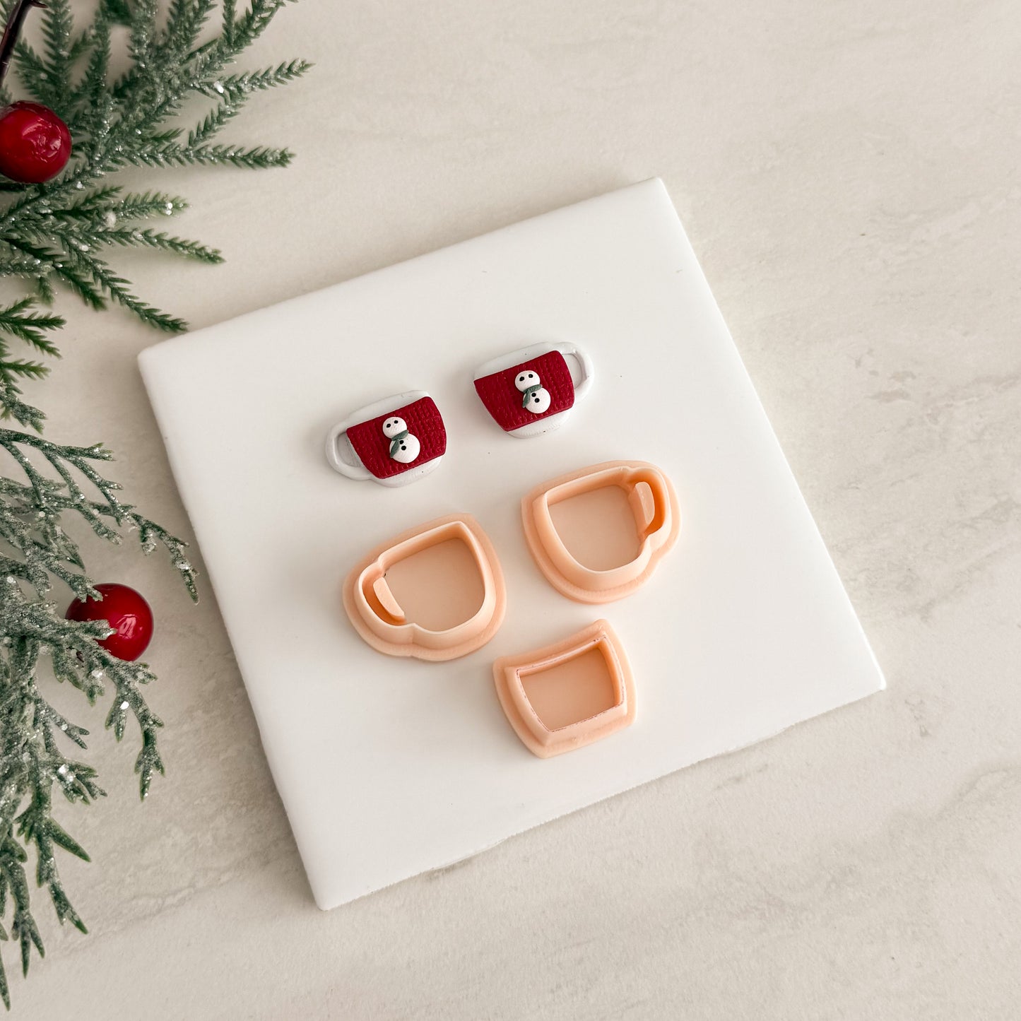 2025 Basic Mug | Festive Polymer Clay Cutter