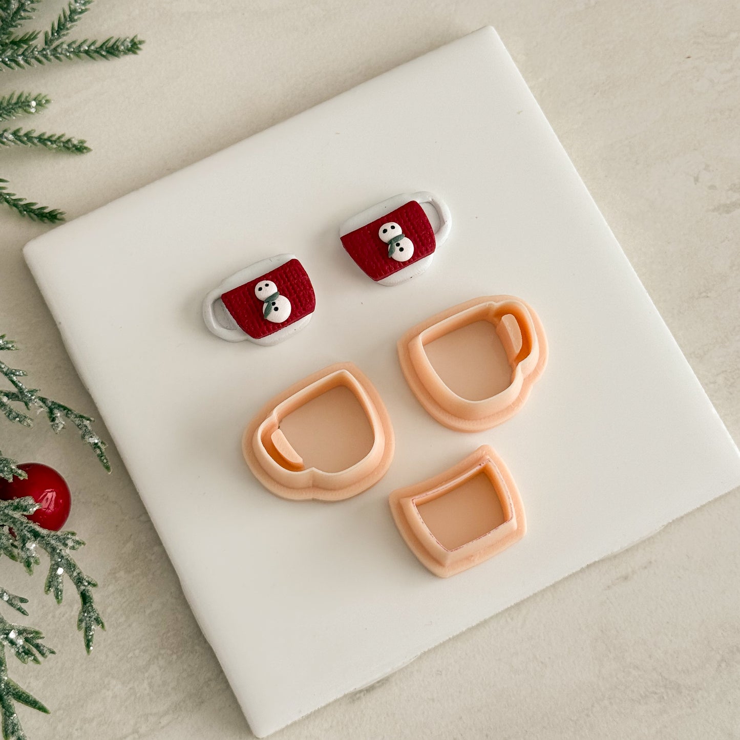 2025 Basic Mug | Festive Polymer Clay Cutter
