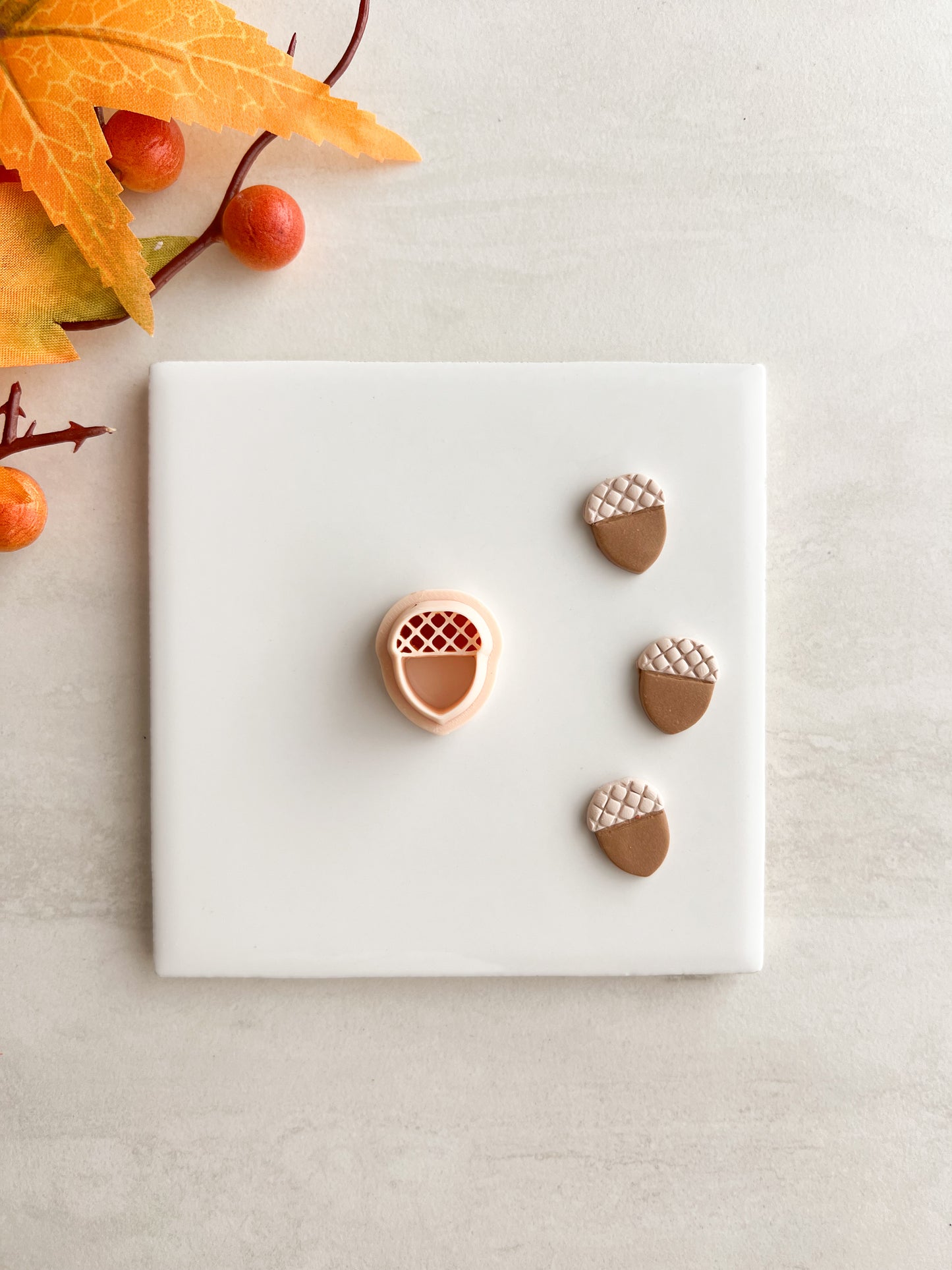 Acorn No. 3 Clay Cutter | Acorn No. 3 Polymer Clay Cutter for DIY Fall Earrings Nature-Themed Jewelry and Handmade Cute Accessories