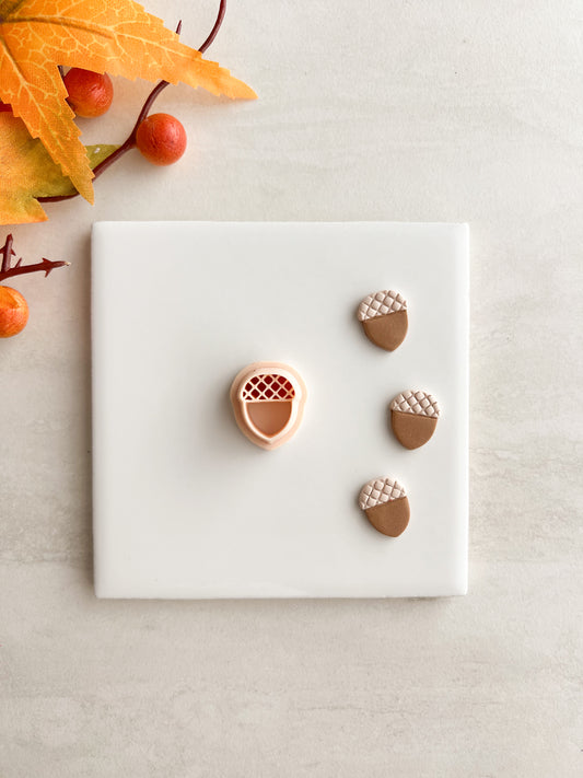 Acorn No. 3 Clay Cutter | Acorn No. 3 Polymer Clay Cutter for DIY Fall Earrings Nature-Themed Jewelry and Handmade Cute Accessories