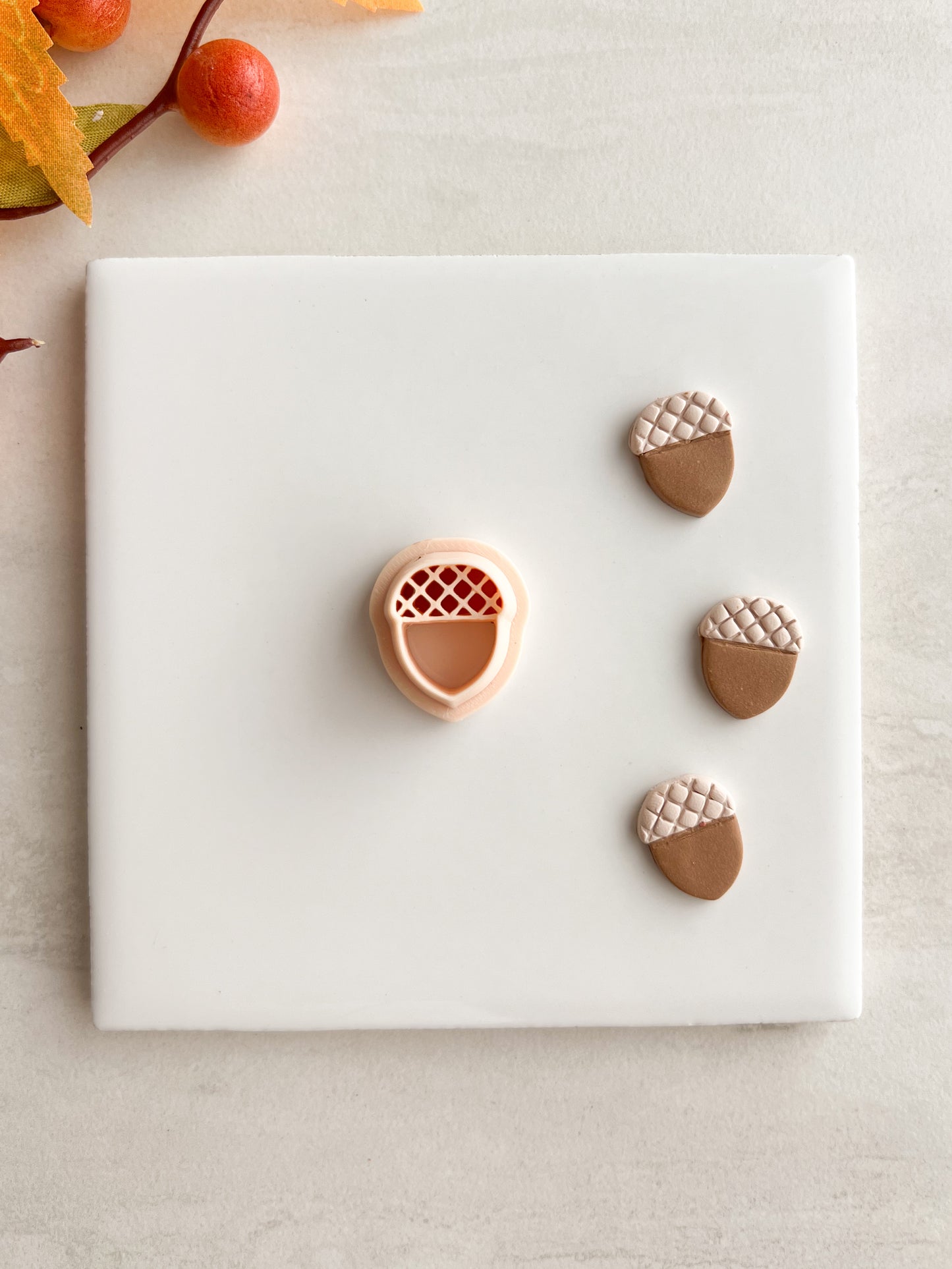 Acorn No. 3 Clay Cutter | Acorn No. 3 Polymer Clay Cutter for DIY Fall Earrings Nature-Themed Jewelry and Handmade Cute Accessories