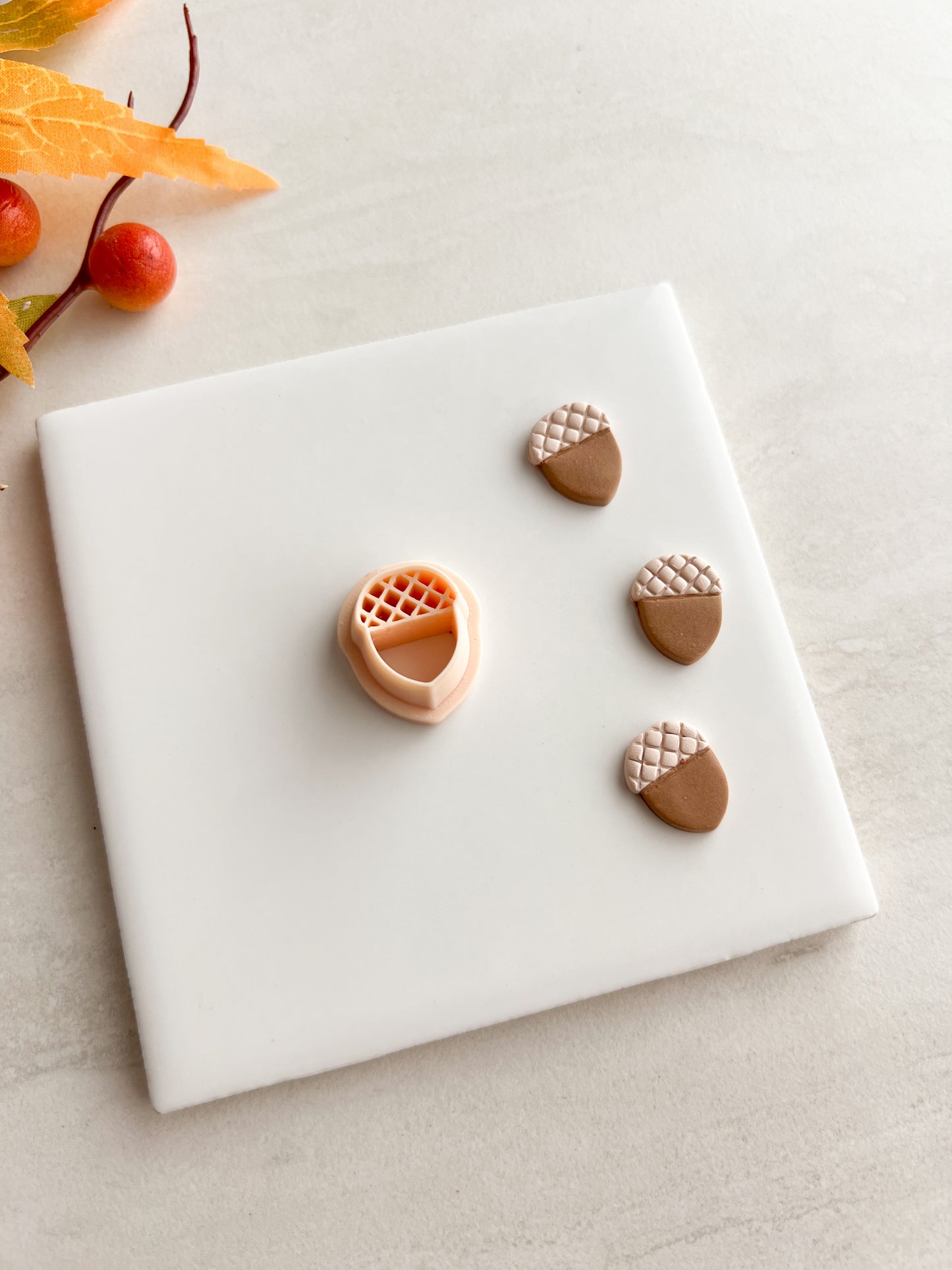 Acorn No. 3 Clay Cutter | Acorn No. 3 Polymer Clay Cutter for DIY Fall Earrings Nature-Themed Jewelry and Handmade Cute Accessories