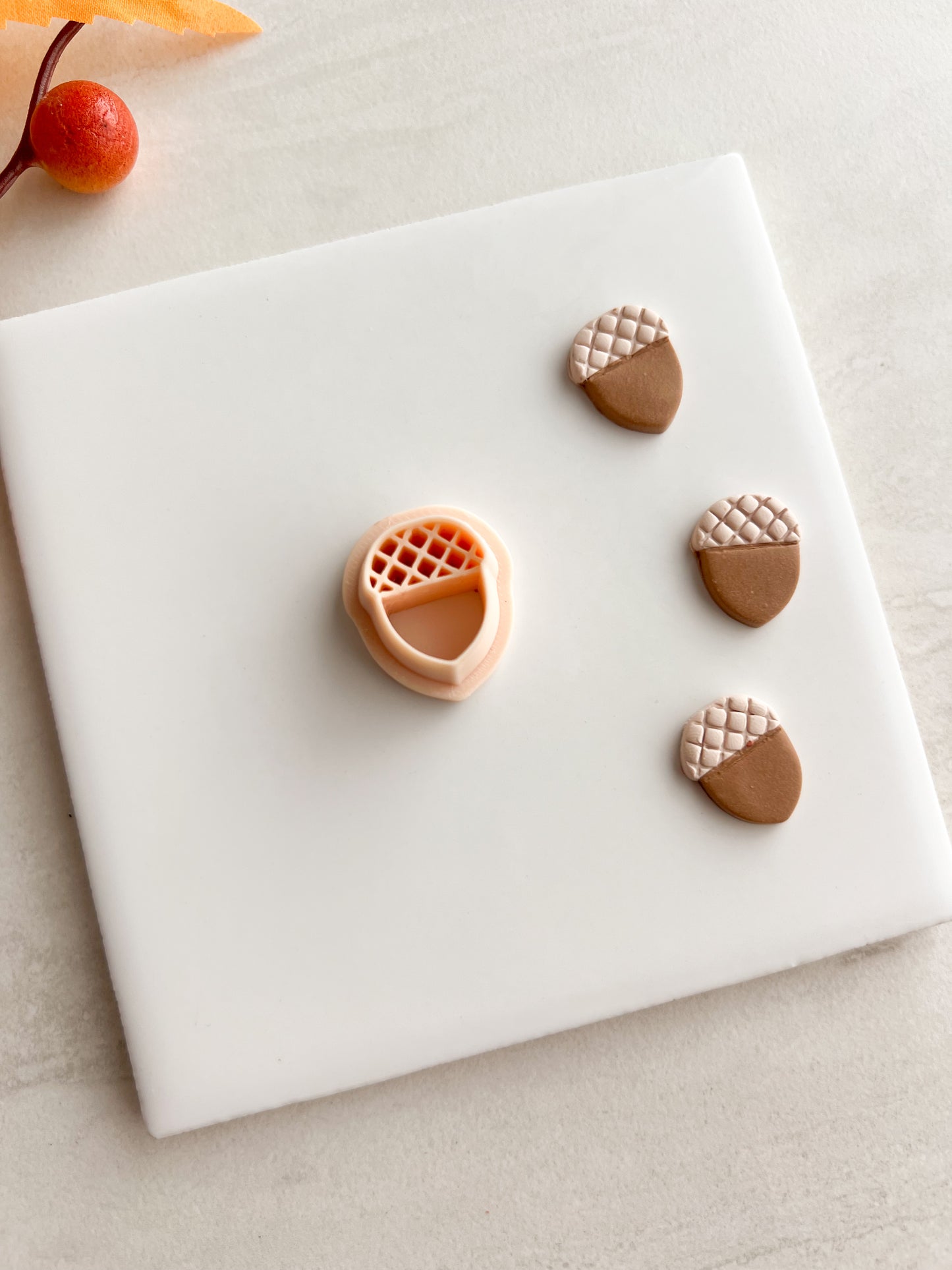 Acorn No. 3 Clay Cutter | Acorn No. 3 Polymer Clay Cutter for DIY Fall Earrings Nature-Themed Jewelry and Handmade Cute Accessories