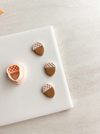 Acorn No. 3 Clay Cutter | Acorn No. 3 Polymer Clay Cutter for DIY Fall Earrings Nature-Themed Jewelry and Handmade Cute Accessories