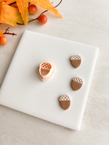 Acorn No. 3 Clay Cutter | Acorn No. 3 Polymer Clay Cutter for DIY Fall Earrings Nature-Themed Jewelry and Handmade Cute Accessories