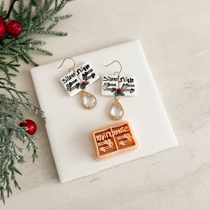 2025 Silent Night Music Sheet | Festive Polymer Clay Cutters